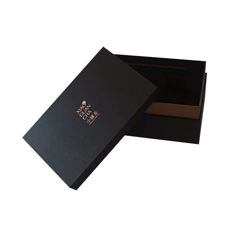 OEM design personnalisé grand fabricant de carton noir de luxe emballage de boîtes de thé chinois